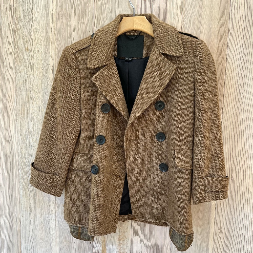 GRYPHON Double Breasted Cropped Coat, Size XS